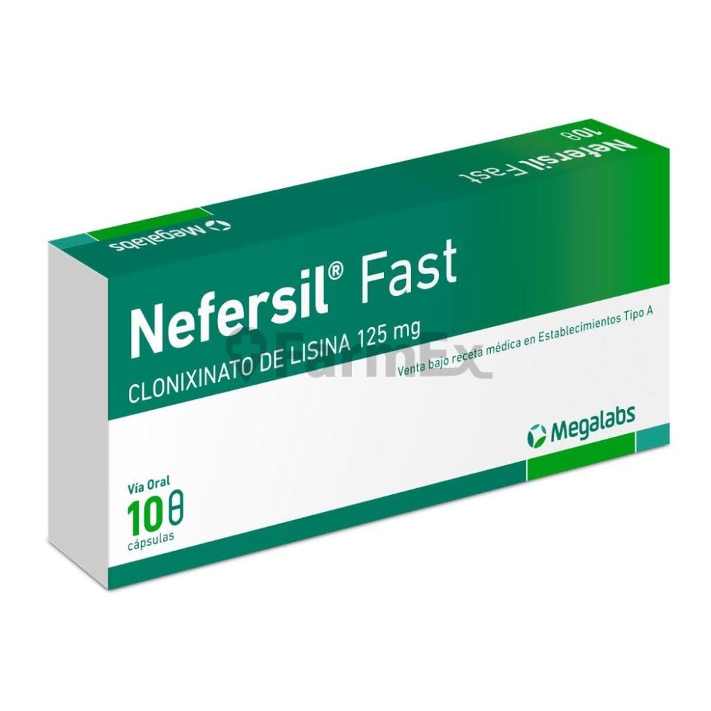 Nefersil Fast 125 mg x 10 cápsulas Farmex-VidaTres-Persistente